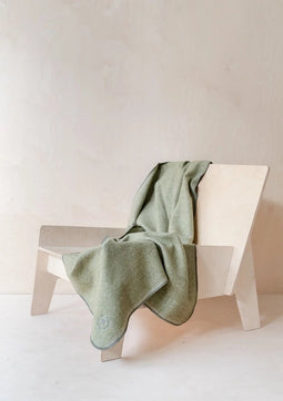 Hondendeken Visgraat Groen (Olive) - Wol - Geurbestendig - Hypoallergeen - 150x90 - TBCo Scotland