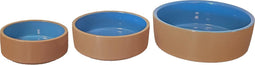 Hondeneetbak steen 15 cm beige/blauw