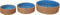 Hondeneetbak steen 15 cm beige/blauw