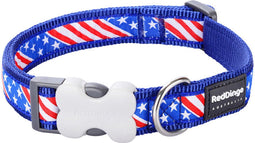 Hondenhalsband Red Dingo US Flag 20-32 cm Blauw