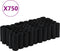 Hondenpoepzakjes 750 st 30x20 cm polyetheen zwart