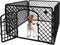 Hondenren - Puppyren - Box voor hond/puppy - Bench - Kooi - Ren - Wit - Transporteerbaar - Met poortje - 90X90X60CM