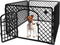 Hondenren - Puppyren - Box voor hond/puppy - Bench - Kooi - Ren - Wit - Transporteerbaar - Met poortje - 90X90X60CM