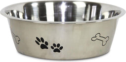 Hondenvoerbak met Print 24 cm RVS
