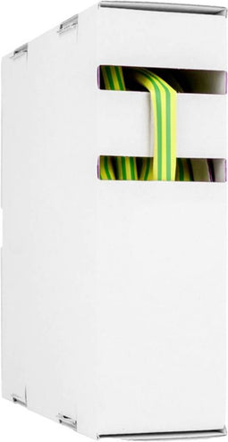 Hongshang 21811340108 Krimpkous zonder lijm Geel-groen 25.40 mm 12.70 mm Krimpverhouding:2:1 5 m