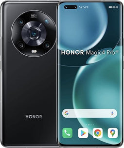 HONOR Magic4 Pro 5G Smartphone, 8 GB + 256 GB, gebogen display van 6,81 inch tot 120 Hz, Snapdragon 8 Gen 1, Supercharge 100 W, batterij 4600 mAh, NFC, IP68, twee SIM, Android 12, zwart