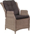 DARWIN ADJUSTABLE DINING CHAIR - RATTAN MIXED BROWN - ROYAL DARK GREY