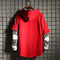 Hoodie heren techwear, hip hop Japanse streetwear patchwork, urban jumper - maat L