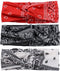 Hoofdband voor dames, elastische hoofdband, met bloemenpatroon, gedraaid katoen, voor dagelijks gebruik, yoga, sport, fitness