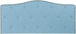 Hoofdbord DKD Home Decor Blauw Polyester Rubberwood (146 x 6 x 68 cm)