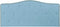 Hoofdbord DKD Home Decor Blauw Polyester Rubberwood (146 x 6 x 68 cm)