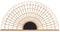 Hoofdbord Waaier Bruin Zwart Rotan 160 x 80 x 2 cm