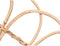 Hoofdbord Waaier Bruin Zwart Rotan 160 x 80 x 2 cm