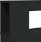 Hoofdeinde met LED 120x18,5x103,5 cm bewerkt hout zwart