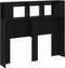 Hoofdeinde met LED 120x18,5x103,5 cm bewerkt hout zwart
