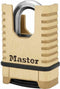 HOOFDSLOT Massief messing hangslot met hoge beveiliging - Beschermde beugel - Een combinatie - M1177EURD