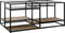 Hoofdtafel DKD Home Decor 8424001787234 Zwart Multicolour Natuurlijk Hout Metaal Spiegel 120 x 60 x 50 cm