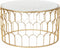 Hoofdtafel DKD Home Decor Glamour Wit Multicolour Gouden Marmer Ijzer 87 x 87 x 51,5 cm