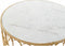 Hoofdtafel DKD Home Decor Glamour Wit Multicolour Gouden Marmer Ijzer 87 x 87 x 51,5 cm