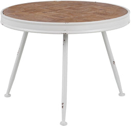 Hoofdtafel Wit Natuurlijk 60 x 60 x 45 cm