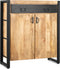 Hoog dressoir / Commode Bruno mango en metaal 100 cm breed