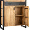 Hoog dressoir / Commode Bruno mango en metaal 100 cm breed