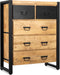 Hoog dressoir / Commode Bruno mangohout met lades