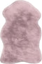 Hoogologe tapijt rose vachtvorm voor de woonkamer van Kunstbont zacht pluizig tapijt imitatiebont pluizig zacht shaggy, bonttapijt (imitatie) kleur: rose, afmeting: 60 x 90 cm schapenvacht