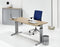 Hoogte verstelbaar bureau T- Poot Work breed 120CM diep 60CM bladkleur Havanna framekleur Aluminium (RAL9006)