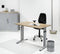Hoogte verstelbaar bureau T- Poot Work breed 140CM diep 80CM bladkleur Ahorn framekleur Antraciet (Ral 7016)