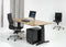 Hoogte verstelbaar bureau T- Poot Work breed 80CM diep 60CM bladkleur Antraciet eiken framekleur Wit (RAL9010)