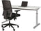 Hoogte verstelbaar T-poot bureau Quick breed 120CM diep 80CM bladkleur Ahorn framekleur Zwart (RAL9005)