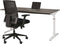 Hoogte verstelbaar T-poot bureau Quick breed 140CM diep 80CM bladkleur Wit framekleur Aluminium (RAL9006)