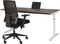 Hoogte verstelbaar T-poot bureau Quick breed 140CM diep 80CM bladkleur Lichtgrijs framekleur Aluminium (RAL9006)