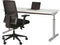 Hoogte verstelbaar T-poot bureau Quick breed 160CM diep 80CM bladkleur Ahorn framekleur Aluminium (RAL9006)