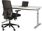 Hoogte verstelbaar T-poot bureau Quick breed 160CM diep 80CM bladkleur Speciale Kleur framekleur Zwart (RAL9005)