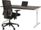 Hoogte verstelbaar T-poot bureau Quick breed 180CM diep 80CM bladkleur Wit framekleur Zwart (RAL9005)