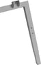 Hoogte verstelbaar wingbureau 4-poot Kubus breed 160CM diep 120CM bladkleur Wit framekleur Antraciet (Ral 7016) wingzijde Rechts