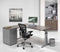 Hoogte verstelbare T-poot wingbureau Work breed 160CM diep 120CM bladkleur Beuken framekleur Wit (RAL9010) wingzijde Rechts