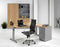 Hoogte verstelbare T-poot wingbureau Work breed 160CM diep 120CM bladkleur Havanna framekleur Aluminium (RAL9006) wingzijde Rechts