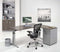 Hoogte verstelbare T-poot wingbureau Work breed 180CM diep 120CM bladkleur Speciale Kleur framekleur Zwart (RAL9005) wingzijde Rechts