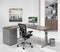 Hoogte verstelbare T-poot wingbureau Work breed 180CM diep 120CM bladkleur Speciale Kleur framekleur Antraciet (Ral 7016) wingzijde Links