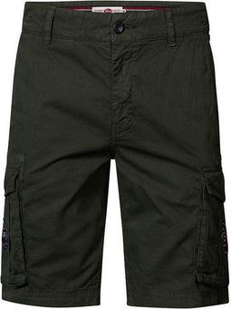 Petrol Industries - Heren Cargoshort - Knoopsluiting en ritsgulp - Bruin - Maat L