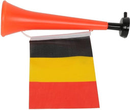 Hoorn met vlag België 28cm