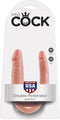 King Cock U-Shaped Double Trouble Dubbele Dildo Small - beige