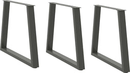 vidaXL - Eettafelpoten - 3 - st - V-vormig - 80x(72-73,3) - cm - staal - antraciet