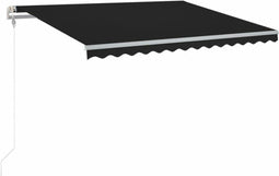 vidaXL - Luifel - automatisch - met - LED - en - windsensor - 400x350 - cm - antraciet
