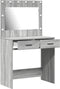vidaXL - Kaptafel - met - LED - Verlichting - - - Grijs - Sonoma - 78,5x41x135 - cm