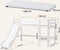 Hoppekids ECO Dream halfhoogslaper 70x160 cm met glijbaan, wit