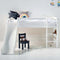 Hoppekids ECO Dream halfhoogslaper 70x160 cm met glijbaan, wit